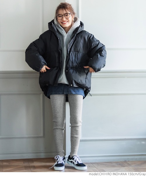 coca(coca)(コカ)の「\新色登場/リブニットレギンス(レギンス/スパッツ・レディース・チャコールグレー/ライトベージュ/グレー/ブラック/カーキ/マスタード・ONE SIZE)」の19枚目の写真