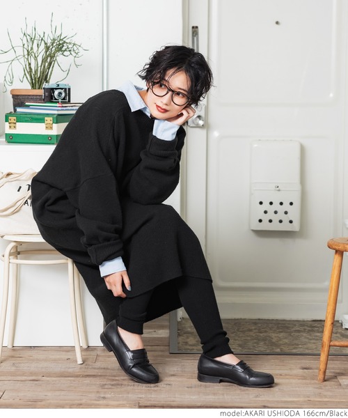 coca(coca)(コカ)の「\新色登場/リブニットレギンス(レギンス/スパッツ・レディース・チャコールグレー/ライトベージュ/グレー/ブラック/カーキ/マスタード・ONE SIZE)」の13枚目の写真