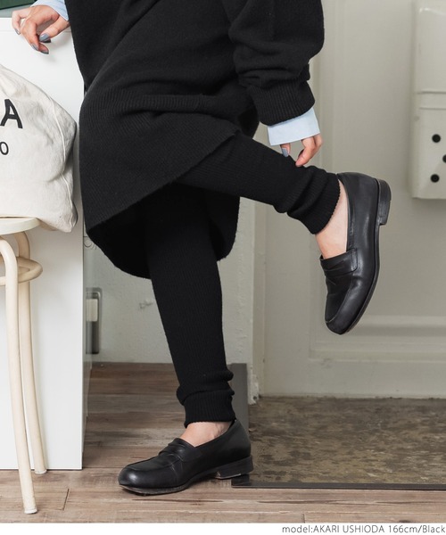 coca(coca)(コカ)の「\新色登場/リブニットレギンス(レギンス/スパッツ・レディース・チャコールグレー/ライトベージュ/グレー/ブラック/カーキ/マスタード・ONE SIZE)」の14枚目の写真