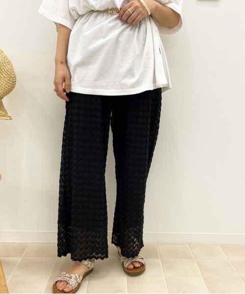 apres jour(アプレジュール)の「レースイージーパンツ【ZOZOTOWN限定アイテム】(その他パンツ・レディース・ブラック/モカ/アイボリー・フリー)」の1枚目の写真