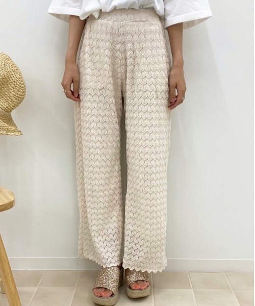 apres jour(アプレジュール)の「レースイージーパンツ【ZOZOTOWN限定アイテム】(その他パンツ・レディース・ブラック/モカ/アイボリー・フリー)」の4枚目の写真