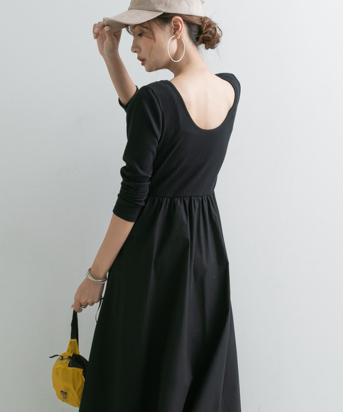 Newlyme（ニューリーミー）の「前後２ｗａｙボリュームスカートワンピース【R】（ワンピース・レディース・ブラック/ブラウン・M-L）」の15枚目の写真