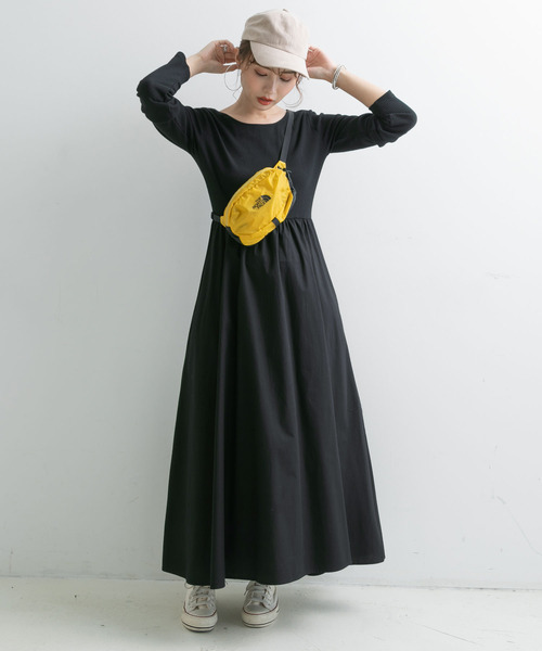 Newlyme（ニューリーミー）の「前後２ｗａｙボリュームスカートワンピース【R】（ワンピース・レディース・ブラック/ブラウン・M-L）」の17枚目の写真