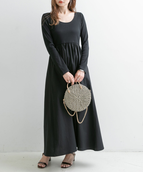 Newlyme（ニューリーミー）の「前後２ｗａｙボリュームスカートワンピース【R】（ワンピース・レディース・ブラック/ブラウン・M-L）」の20枚目の写真