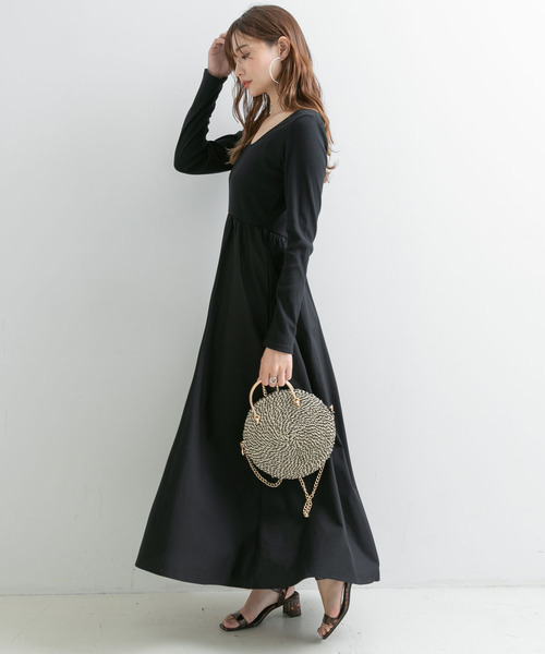 Newlyme（ニューリーミー）の「前後２ｗａｙボリュームスカートワンピース【R】（ワンピース・レディース・ブラック/ブラウン・M-L）」の21枚目の写真