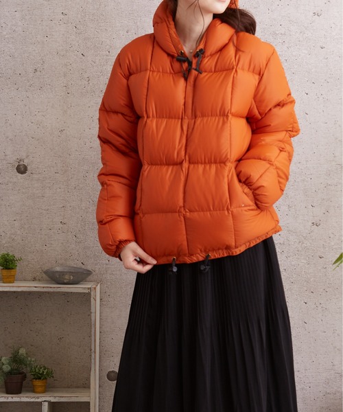 tone(トーン)の「【Crecent Down Works/クレセントダウンワークス】HOODED PULLOVER (UN)(ダウンジャケット/コート・レディース・ブラック/パープル/カーキ/オレンジ/オリーブドラブ・MEDIUM/LARGE)」の14枚目の写真