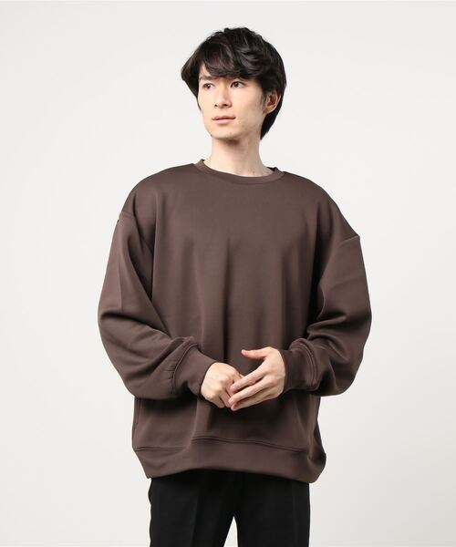 ADPOSION（アドポーション）の「ダンボールニットスウェット（スウェット・メンズ・ブラウン/グレイッシュベージュ/ブラック/ホワイト/グレイッシュブルー・LARGE/MEDIUM）」の21枚目の写真