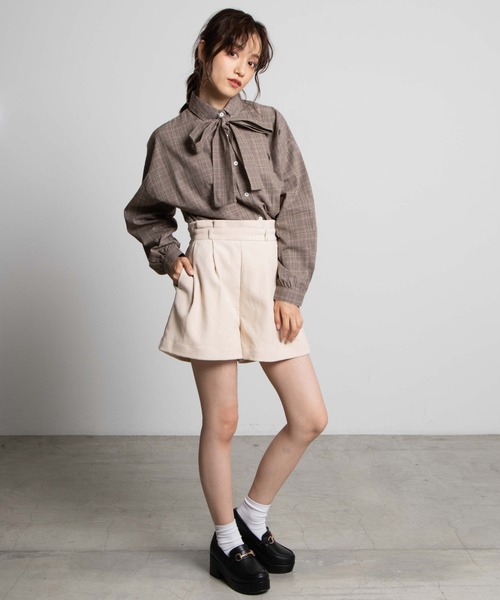 U.S. POLO ASSN.（ユーエスポロアッスン）の「∴WEGO/U.S. POLO ASSN. リボンタイブラウス（シャツ/ブラウス・レディース・ブラウン系その他2/グレー系その他2・FREE）」の11枚目の写真