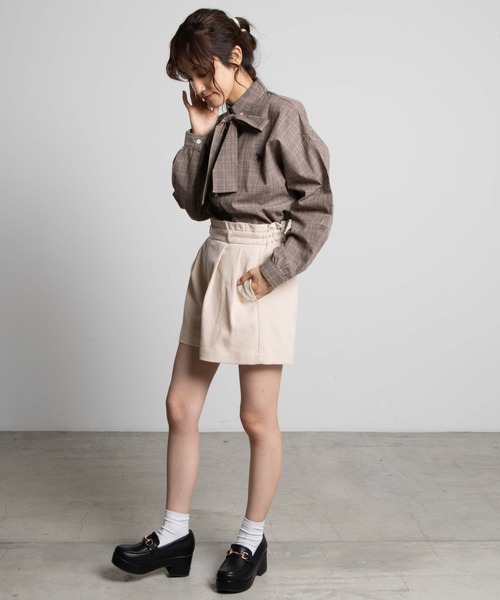 U.S. POLO ASSN.（ユーエスポロアッスン）の「∴WEGO/U.S. POLO ASSN. リボンタイブラウス（シャツ/ブラウス・レディース・ブラウン系その他2/グレー系その他2・FREE）」の12枚目の写真