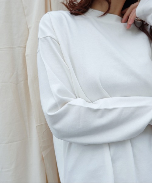 sakishimatokyo（サキシマトーキョー）の「【ZOZO限定】サキシマamp「ラウンドスリットロングTシャツ」（Tシャツ/カットソー・レディース・ブラック/ベージュ/ブラウン/オフホワイト/ライトグリーン/グレイッシュベージュ・FREE）」の9枚目の写真