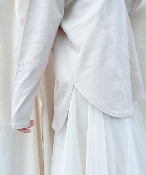 sakishimatokyo（サキシマトーキョー）の「【ZOZO限定】サキシマamp「ラウンドスリットロングTシャツ」（Tシャツ/カットソー・レディース・ブラック/ベージュ/ブラウン/オフホワイト/ライトグリーン/グレイッシュベージュ・FREE）」の18枚目の写真