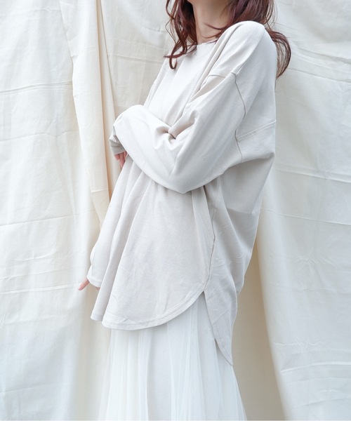 sakishimatokyo（サキシマトーキョー）の「【ZOZO限定】サキシマamp「ラウンドスリットロングTシャツ」（Tシャツ/カットソー・レディース・ブラック/ベージュ/ブラウン/オフホワイト/ライトグリーン/グレイッシュベージュ・FREE）」の17枚目の写真