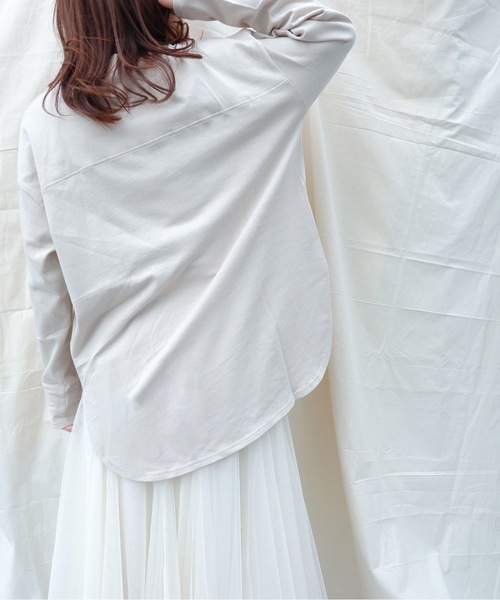 sakishimatokyo（サキシマトーキョー）の「【ZOZO限定】サキシマamp「ラウンドスリットロングTシャツ」（Tシャツ/カットソー・レディース・ブラック/ベージュ/ブラウン/オフホワイト/ライトグリーン/グレイッシュベージュ・FREE）」の16枚目の写真