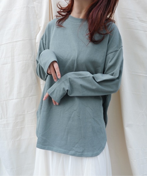 sakishimatokyo（サキシマトーキョー）の「【ZOZO限定】サキシマamp「ラウンドスリットロングTシャツ」（Tシャツ/カットソー・レディース・ブラック/ベージュ/ブラウン/オフホワイト/ライトグリーン/グレイッシュベージュ・FREE）」の19枚目の写真