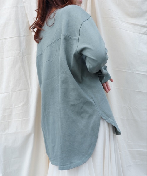 sakishimatokyo（サキシマトーキョー）の「【ZOZO限定】サキシマamp「ラウンドスリットロングTシャツ」（Tシャツ/カットソー・レディース・ブラック/ベージュ/ブラウン/オフホワイト/ライトグリーン/グレイッシュベージュ・FREE）」の20枚目の写真