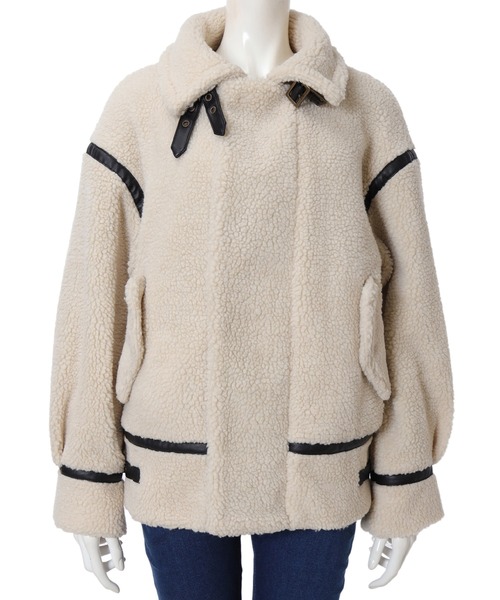 fifth（フィフス）の「レザーパイピングボアブルゾン（ブルゾン・レディース・アイボリー・MEDIUM）」の3枚目の写真