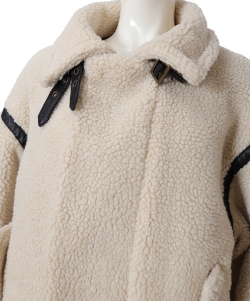 fifth（フィフス）の「レザーパイピングボアブルゾン（ブルゾン・レディース・アイボリー・MEDIUM）」の6枚目の写真