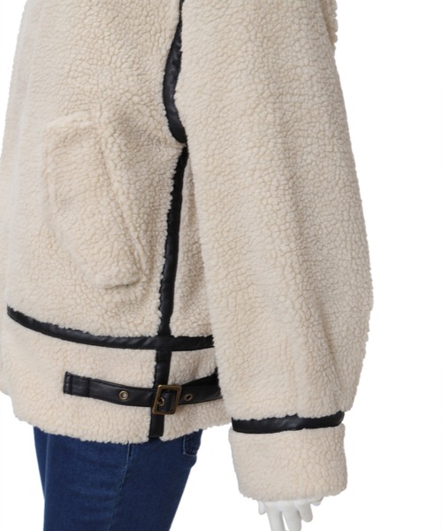 fifth（フィフス）の「レザーパイピングボアブルゾン（ブルゾン・レディース・アイボリー・MEDIUM）」の7枚目の写真