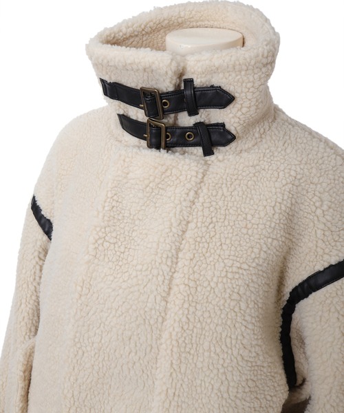 fifth（フィフス）の「レザーパイピングボアブルゾン（ブルゾン・レディース・アイボリー・MEDIUM）」の8枚目の写真