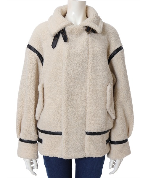 fifth（フィフス）の「レザーパイピングボアブルゾン（ブルゾン・レディース・アイボリー・MEDIUM）」の12枚目の写真