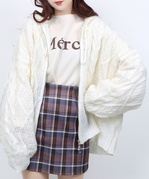 セール Wc Web限定 ケーブルニットパーカー ニット セーター Wc ダブル シー のファッション通販 Zozotown