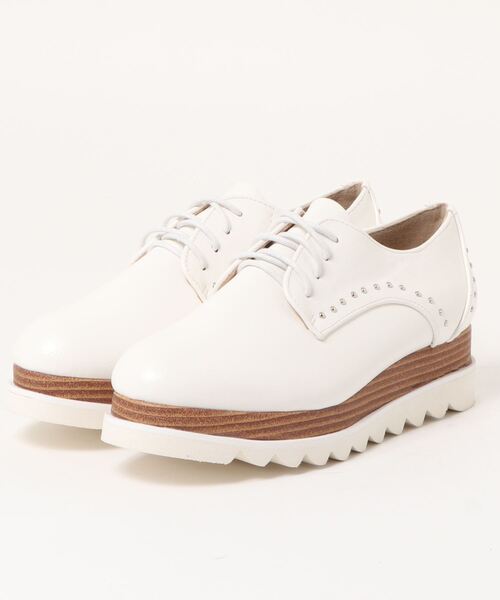 neue marche（ノイエマルシェ）の「厚底レースアップシューズ/103（ドレスシューズ・レディース・ベージュ/ブラック/ホワイト・24cm/23cm/22.5cm/24.5cm/23.5cm）」の2枚目の写真