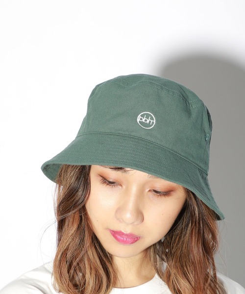 PBLIM（ページボーイリム）の「PAGEBOYLIM/ロゴ刺繍バケットハット2（ハット・レディース・ブラック/オフホワイト/ブルー系その他/ブラック系その他/ベージュ/グリーン・FREE）」の5枚目の写真