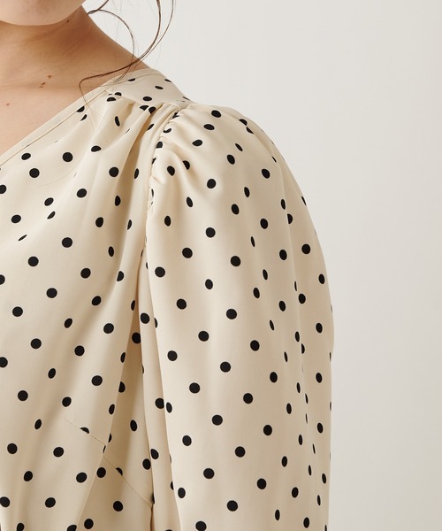 Chico（チコ）の「【SALON by Chico限定】ボリューム袖ドットコンビネゾン（ワンピース・レディース・ホワイト/ブラック・FREE）」の12枚目の写真