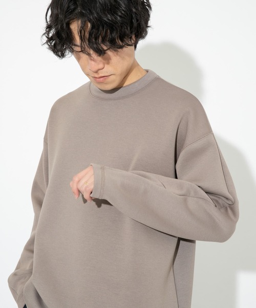 ITEMS URBANRESEARCH（アイテムズ アーバンリサーチ）の「ライトダンボールクルーネックプルオーバー（スウェット・メンズ・ブルー/ブラック/ベージュ/グレー・LARGE/MEDIUM）」の2枚目の写真
