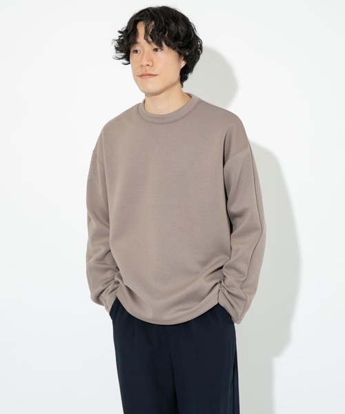 ITEMS URBANRESEARCH（アイテムズ アーバンリサーチ）の「ライトダンボールクルーネックプルオーバー（スウェット・メンズ・ブルー/ブラック/ベージュ/グレー・LARGE/MEDIUM）」の6枚目の写真