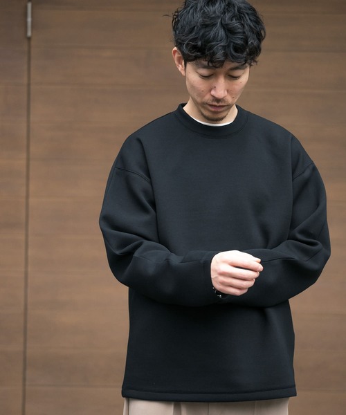 ITEMS URBANRESEARCH（アイテムズ アーバンリサーチ）の「ライトダンボールクルーネックプルオーバー（スウェット・メンズ・ブルー/ブラック/ベージュ/グレー・LARGE/MEDIUM）」の7枚目の写真