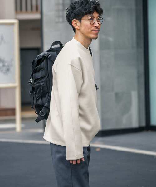 ITEMS URBANRESEARCH（アイテムズ アーバンリサーチ）の「ライトダンボールクルーネックプルオーバー（スウェット・メンズ・ブルー/ブラック/ベージュ/グレー・LARGE/MEDIUM）」の10枚目の写真