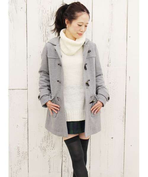 Chico（チコ）の「ダッフルコート（ダッフルコート・レディース・アイボリー/グレー/ベージュ/ネイビー・FREE）」の3枚目の写真