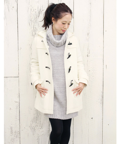 Chico（チコ）の「ダッフルコート（ダッフルコート・レディース・アイボリー/グレー/ベージュ/ネイビー・FREE）」の2枚目の写真