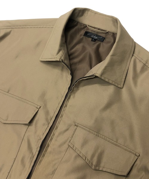 Beno(ビーノ)の「P/ライトツイル G-8タイプ ルーズシルエット ブルゾン(ブルゾン・メンズ・ブラック/ベージュ/ダークブルー/グレイッシュブルー/テラコッタ・M/L)」の16枚目の写真