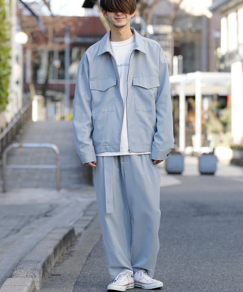 Beno(ビーノ)の「P/ライトツイル G-8タイプ ルーズシルエット ブルゾン(ブルゾン・メンズ・ブラック/ベージュ/ダークブルー/グレイッシュブルー/テラコッタ・M/L)」の22枚目の写真