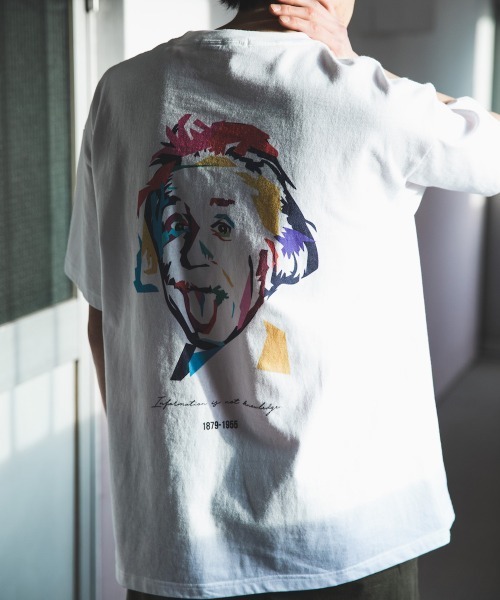 rehacer(レアセル)の「rehacer : Historical Person " Einstein " Made in Japan / ヒストリカル パーソン Tシャツ メイドインジャパン(Tシャツ/カットソー・メンズ・ホワイト/グレー・SMALL/MEDIUM/LARGE/X-LARGE)」の6枚目の写真