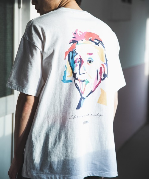 rehacer(レアセル)の「rehacer : Historical Person " Einstein " Made in Japan / ヒストリカル パーソン Tシャツ メイドインジャパン(Tシャツ/カットソー・メンズ・ホワイト/グレー・SMALL/MEDIUM/LARGE/X-LARGE)」の3枚目の写真