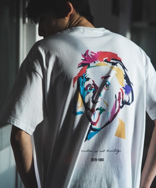 rehacer(レアセル)の「rehacer : Historical Person " Einstein " Made in Japan / ヒストリカル パーソン Tシャツ メイドインジャパン(Tシャツ/カットソー・メンズ・ホワイト/グレー・SMALL/MEDIUM/LARGE/X-LARGE)」の5枚目の写真