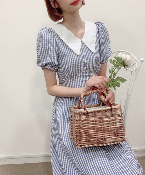 Voyage titty&Co.PETIT（ボヤージュティティアンドコープチ）の「【Voyage titty&Co.】サッカーチェックワンピース（ワンピース・レディース・ライトブルー/イエロー/グリーン・SMALL/MEDIUM）」の21枚目の写真