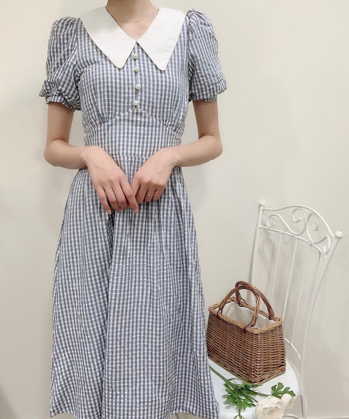 Voyage titty&Co.PETIT（ボヤージュティティアンドコープチ）の「【Voyage titty&Co.】サッカーチェックワンピース（ワンピース・レディース・ライトブルー/イエロー/グリーン・SMALL/MEDIUM）」の19枚目の写真