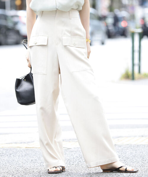 Ray BEAMS（レイビームス）の「Ray BEAMS / フロント ポケット ワイドパンツ（その他パンツ・レディース・ナチュラル/イエロー系その他5・1/0）」の9枚目の写真