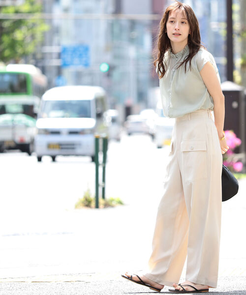 Ray BEAMS（レイビームス）の「Ray BEAMS / フロント ポケット ワイドパンツ（その他パンツ・レディース・ナチュラル/イエロー系その他5・1/0）」の13枚目の写真