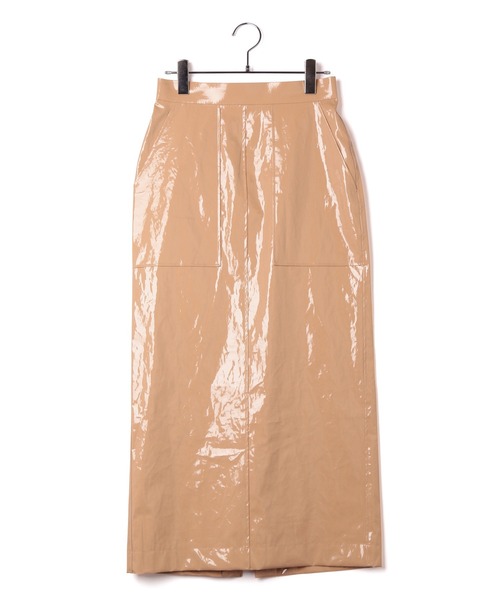 ADAM ET ROPE'（アダムエロペ）の「ラミネートスカート（スカート・レディース・ベージュ/オレンジ/グリーン・38/36）」の7枚目の写真