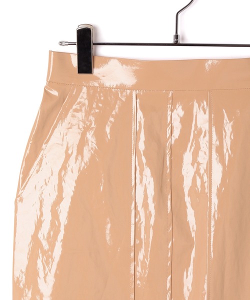 ADAM ET ROPE'（アダムエロペ）の「ラミネートスカート（スカート・レディース・ベージュ/オレンジ/グリーン・38/36）」の9枚目の写真