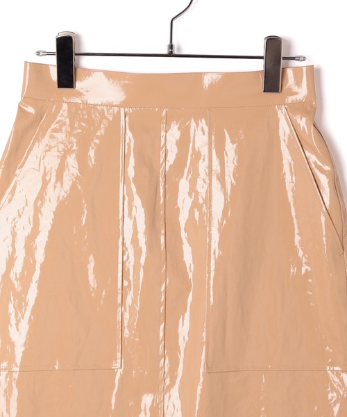 ADAM ET ROPE'（アダムエロペ）の「ラミネートスカート（スカート・レディース・ベージュ/オレンジ/グリーン・38/36）」の10枚目の写真