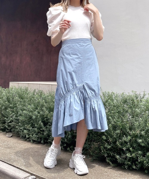 Crea titty&Co. PETIT（クレアティティーアンドコープチ）の「【Crea titty&Co.PETIT】Crea パワショル切替えトップス（ニット/セーター・レディース・オフホワイト/ブラック・FREE）」の11枚目の写真