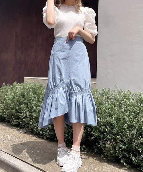 Crea titty&Co. PETIT（クレアティティーアンドコープチ）の「【Crea titty&Co.PETIT】Crea パワショル切替えトップス（ニット/セーター・レディース・オフホワイト/ブラック・FREE）」の14枚目の写真