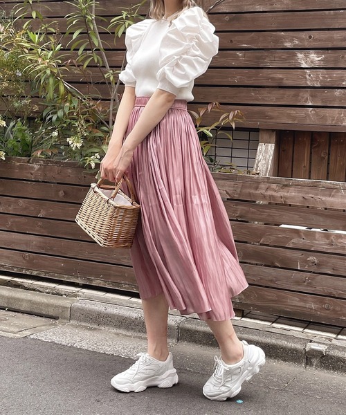 Crea titty&Co. PETIT（クレアティティーアンドコープチ）の「【Crea titty&Co.PETIT】Crea パワショル切替えトップス（ニット/セーター・レディース・オフホワイト/ブラック・FREE）」の16枚目の写真