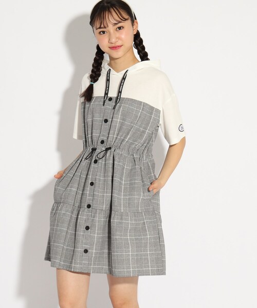 セール フード付き切り替えワンピース ワンピース Pink Latte ピンクラテ のファッション通販 Zozotown